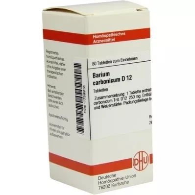 BARIUM CARBONICUM D 12 Tabletten, 80 St