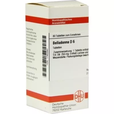 BELLADONNA D 6 Tabletten, 80 St