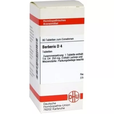 BERBERIS D 4 Tabletten, 80 St BERBERIS D 4 Tabletten, 80 St