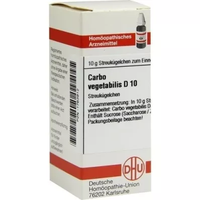 CARBO VEGETABILIS D 10 Globuli, 10 g CARBO VEGETABILIS D 10 Globuli, 10 g