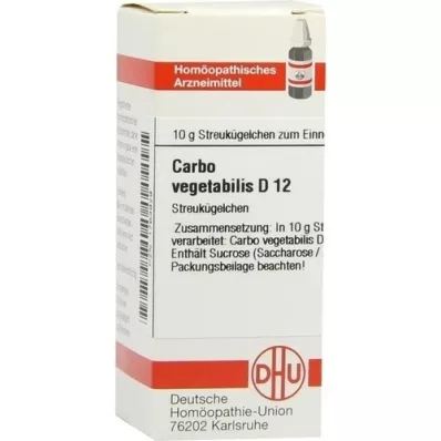 CARBO VEGETABILIS D 12 Globuli, 10 g