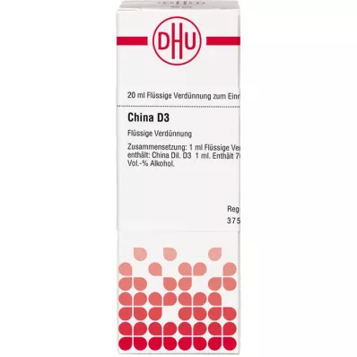 CHINA D 3 Dilution, 20 ml CHINA D 3 Dilution, 20 ml