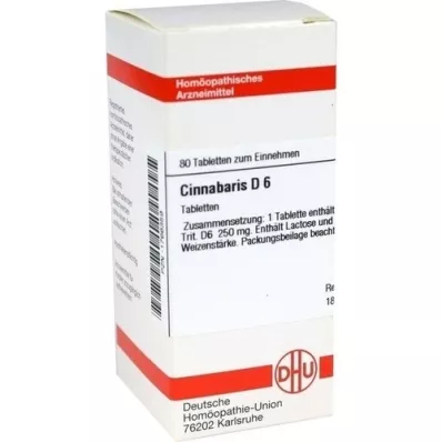 CINNABARIS D 6 Tabletten, 80 St