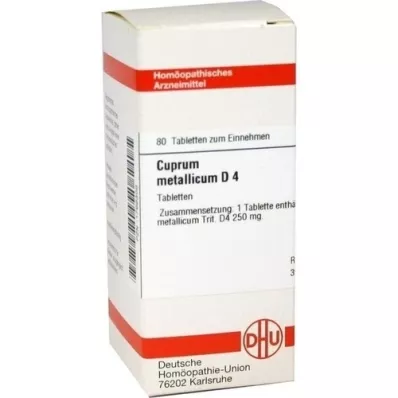 CUPRUM METALLICUM D 4 Tabletten, 80 St