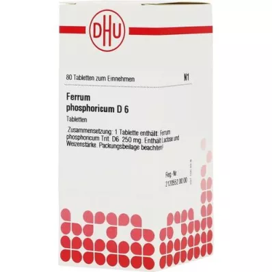 FERRUM PHOSPHORICUM D 6 Tabletten, 80 St FERRUM PHOSPHORICUM D 6 Tabletten, 80 St