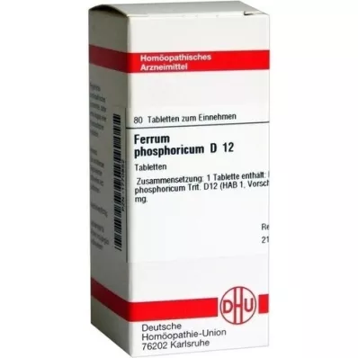 FERRUM PHOSPHORICUM D 12 Tabletten, 80 St FERRUM PHOSPHORICUM D 12 Tabletten, 80 St