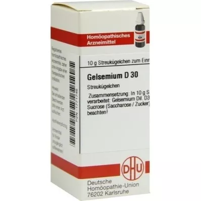 GELSEMIUM D 30 Globuli, 10 g