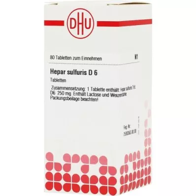 HEPAR SULFURIS D 6 Tabletten, 80 St