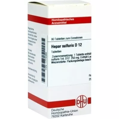 HEPAR SULFURIS D 12 Tabletten, 80 St