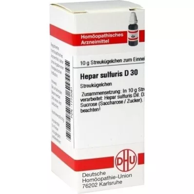 HEPAR SULFURIS D 30 Globuli, 10 g