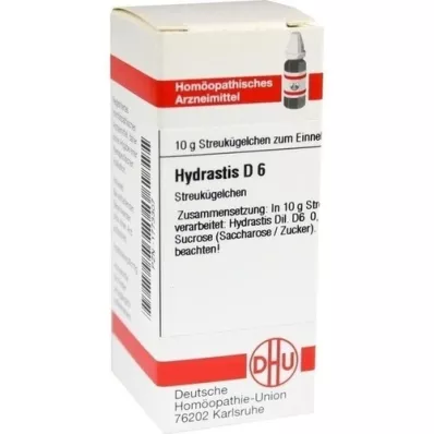 HYDRASTIS D 6 Globuli, 10 g HYDRASTIS D 6 Globuli, 10 g
