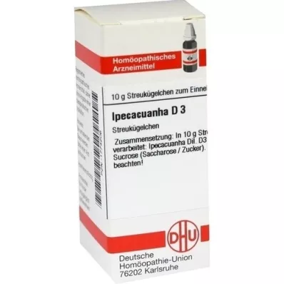 IPECACUANHA D 3 Globuli, 10 g
