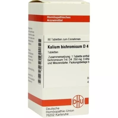 KALIUM BICHROMICUM D 4 Tabletten, 80 St