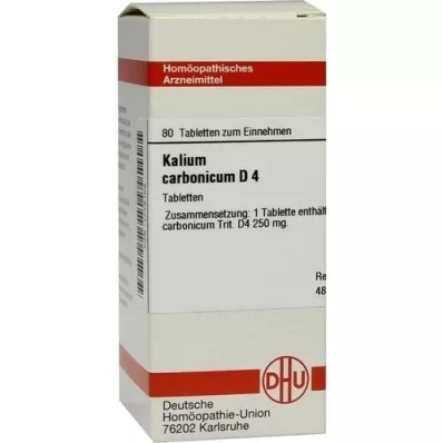 KALIUM CARBONICUM D 4 Tabletten, 80 St KALIUM CARBONICUM D 4 Tabletten, 80 St