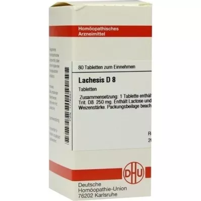 LACHESIS D 8 Tabletten, 80 St