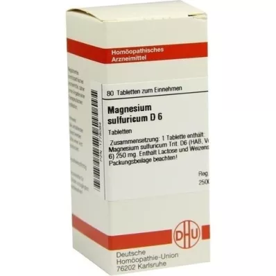 MAGNESIUM SULFURICUM D 6 Tabletten, 80 St