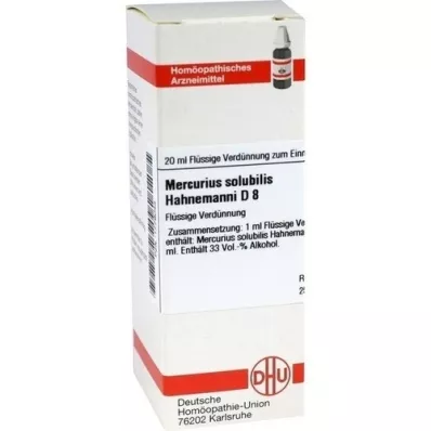 MERCURIUS SOLUBILIS Hahnemanni D 8 Dilution, 20 ml