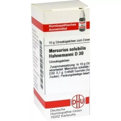 MERCURIUS SOLUBILIS Hahnemanni D 30 Globuli, 10 g