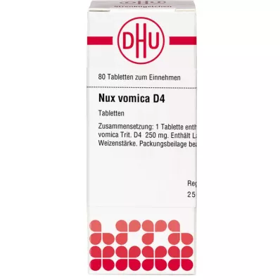 NUX VOMICA D 4 Tabletten, 80 St