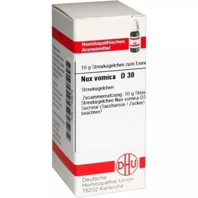 NUX VOMICA D 30 Globuli, 10 g