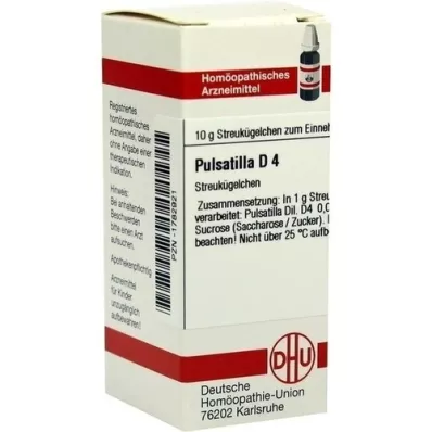PULSATILLA D 4 Globuli, 10 g