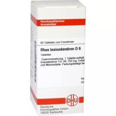 RHUS TOXICODENDRON D 6 Tabletten, 80 St