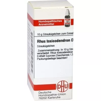 RHUS TOXICODENDRON D 4 Globuli, 10 g
