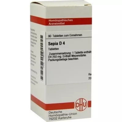 SEPIA D 4 Tabletten, 80 St