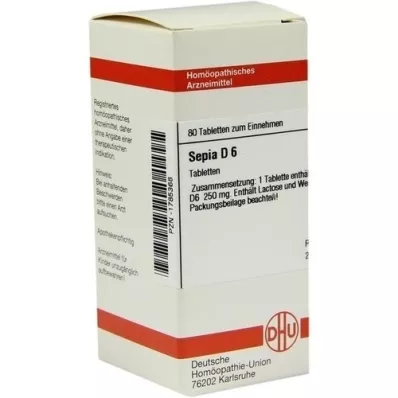 SEPIA D 6 Tabletten, 80 St