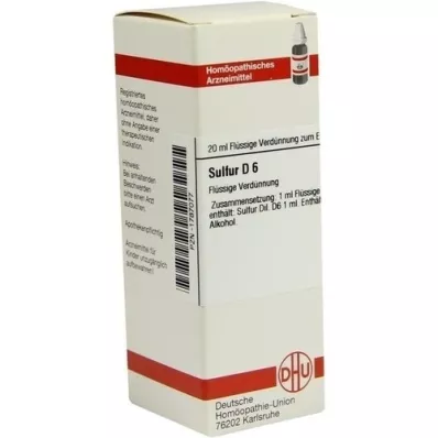 SULFUR D 6 Dilution, 20 ml