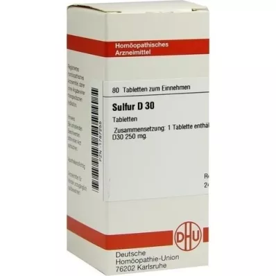 SULFUR D 30 Tabletten, 80 St
