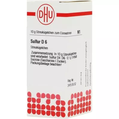 SULFUR D 6 Globuli, 10 g SULFUR D 6 Globuli, 10 g