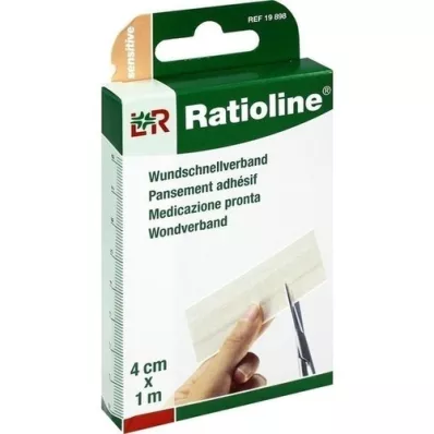 RATIOLINE sensitive Wundschnellverband 4 cmx1 m, 1 St
