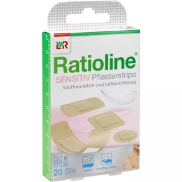 RATIOLINE sensitive Pflasterstrips in 4 Größen, 20 St