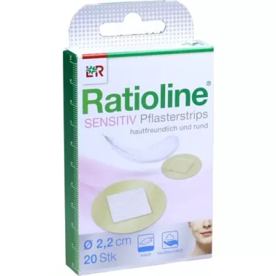 RATIOLINE sensitive Pflasterstrips rund, 20 St