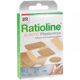 RATIOLINE elastic Pflasterstrips in 4 Größen, 20 St