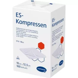 ES-KOMPRESSEN unsteril 10x12,5 cm 16fach, 100 St