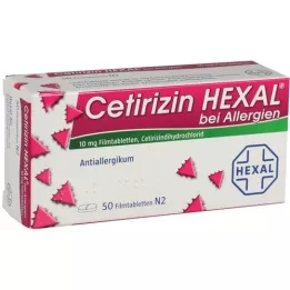 CETIRIZIN HEXAL Filmtabletten bei Allergien, 50 St