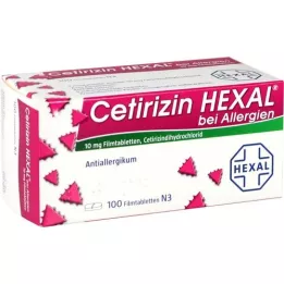 CETIRIZIN HEXAL Filmtabletten bei Allergien, 100 St