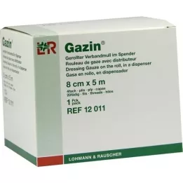 GAZIN Verbandmull 8 cmx5 m 4fach gerollt, 1 St