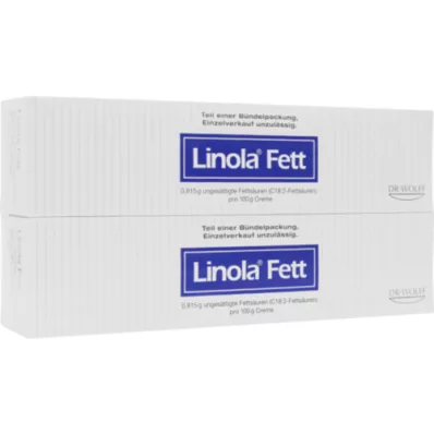 LINOLA fett Creme, 2X250 g