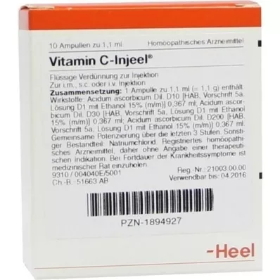 VITAMIN C INJEEL Ampullen, 10 St