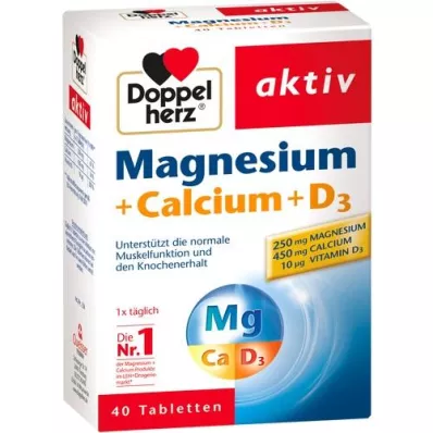 DOPPELHERZ Magnesium+Calcium+D3 Tabletten, 40 St DOPPELHERZ Magnesium+Calcium+D3 Tabletten, 40 St