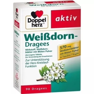 DOPPELHERZ Weißdorn Dragees, 90 St