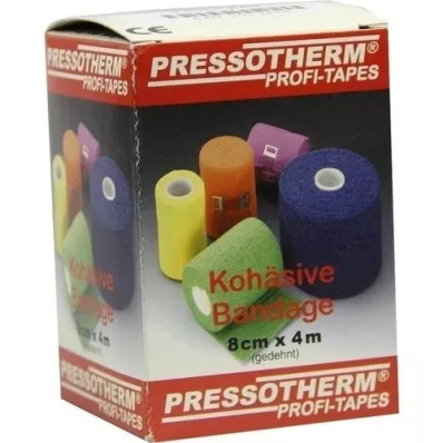 PRESSOTHERM Kohäsive Bandage 8 cmx4 m rot, 1 St