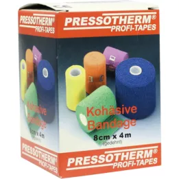 PRESSOTHERM Kohäsive Bandage 8 cmx4 m gelb, 1 St