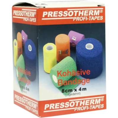 PRESSOTHERM Kohäsive Bandage 8 cmx4 m gelb, 1 St