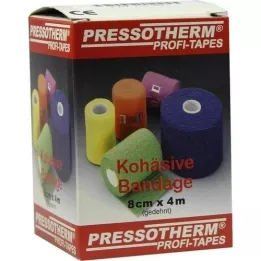PRESSOTHERM Kohäsive Bandage 8 cmx4 m blau, 1 St