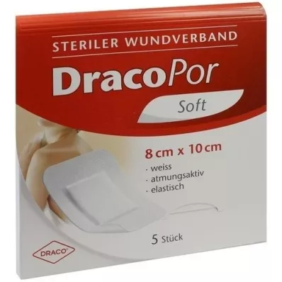DRACOPOR Wundverband 8x10 cm steril, 5 St