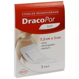DRACOPOR Wundverband 5x7,2 cm steril, 5 St